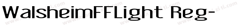 WalsheimFFLight Reg字体转换